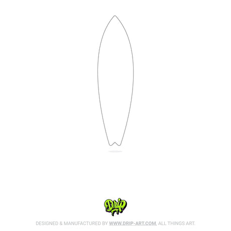 Blank Mini Surfboard - Custom Panel - Tropical Glitz