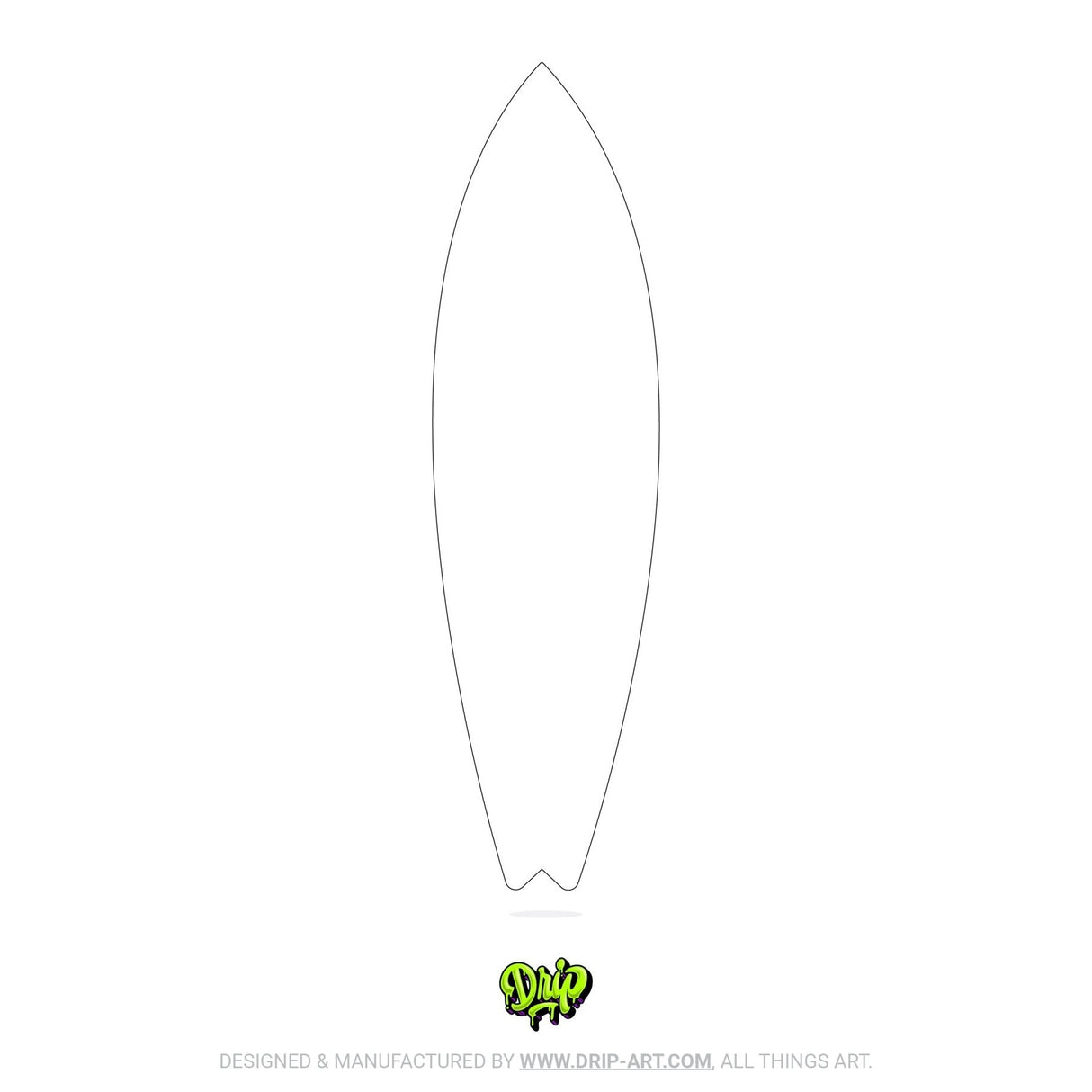 Blank Surfboard - Custom Panel - Tropical Glitz