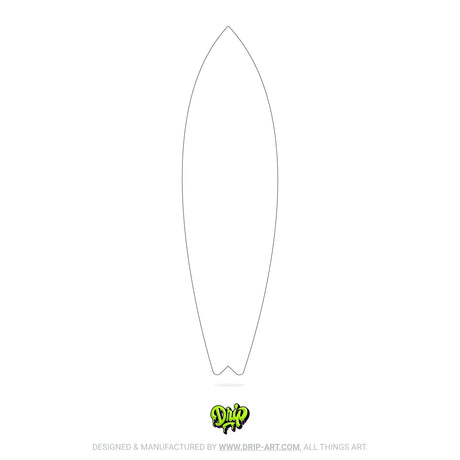 Blank Surfboard - Custom Panel - Tropical Glitz
