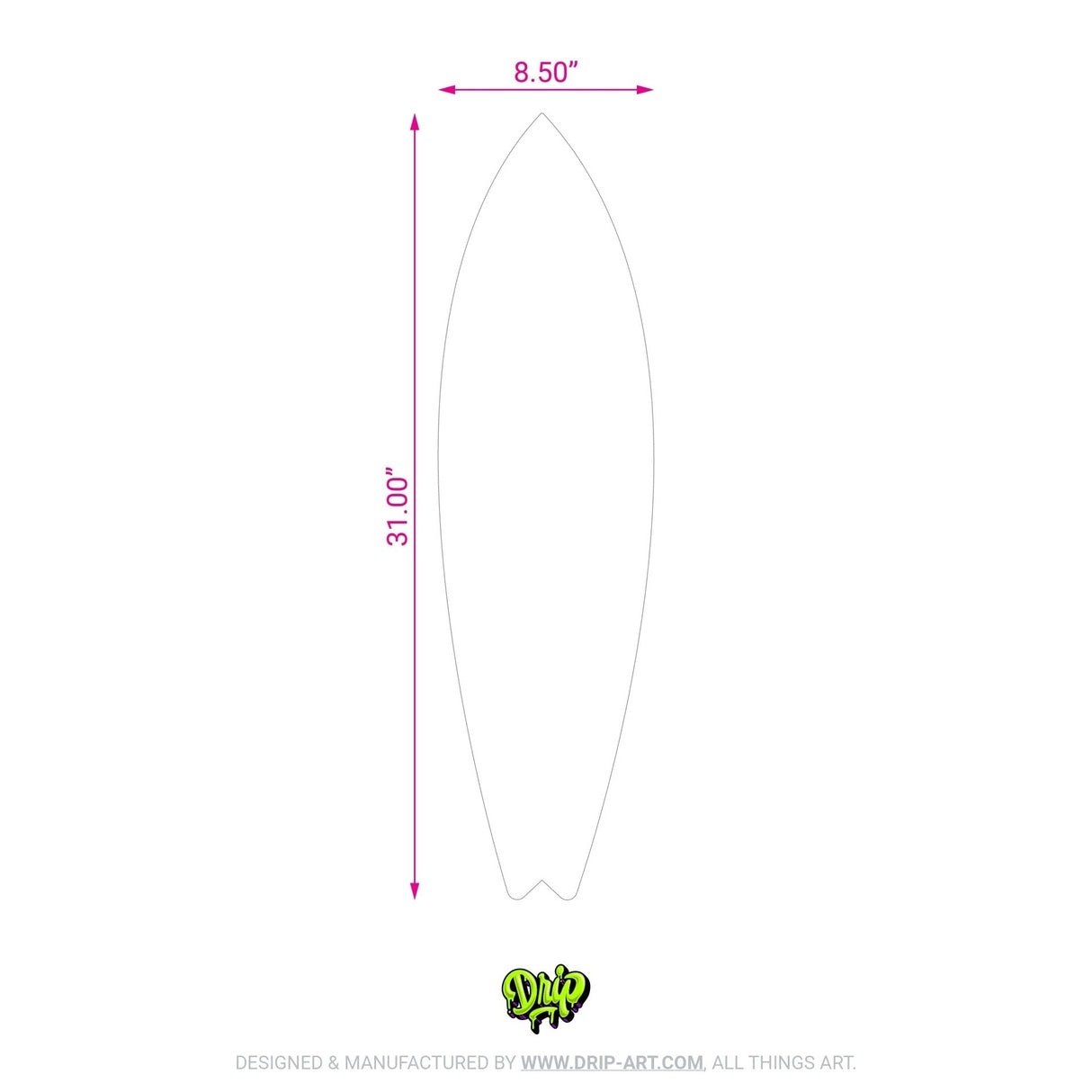 Blank Surfboard - Custom Panel - Tropical Glitz