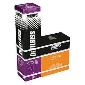 DeKups® Gravity Feed 24oz./710 ml Disposable Cups and Lids - Tropical Glitz
