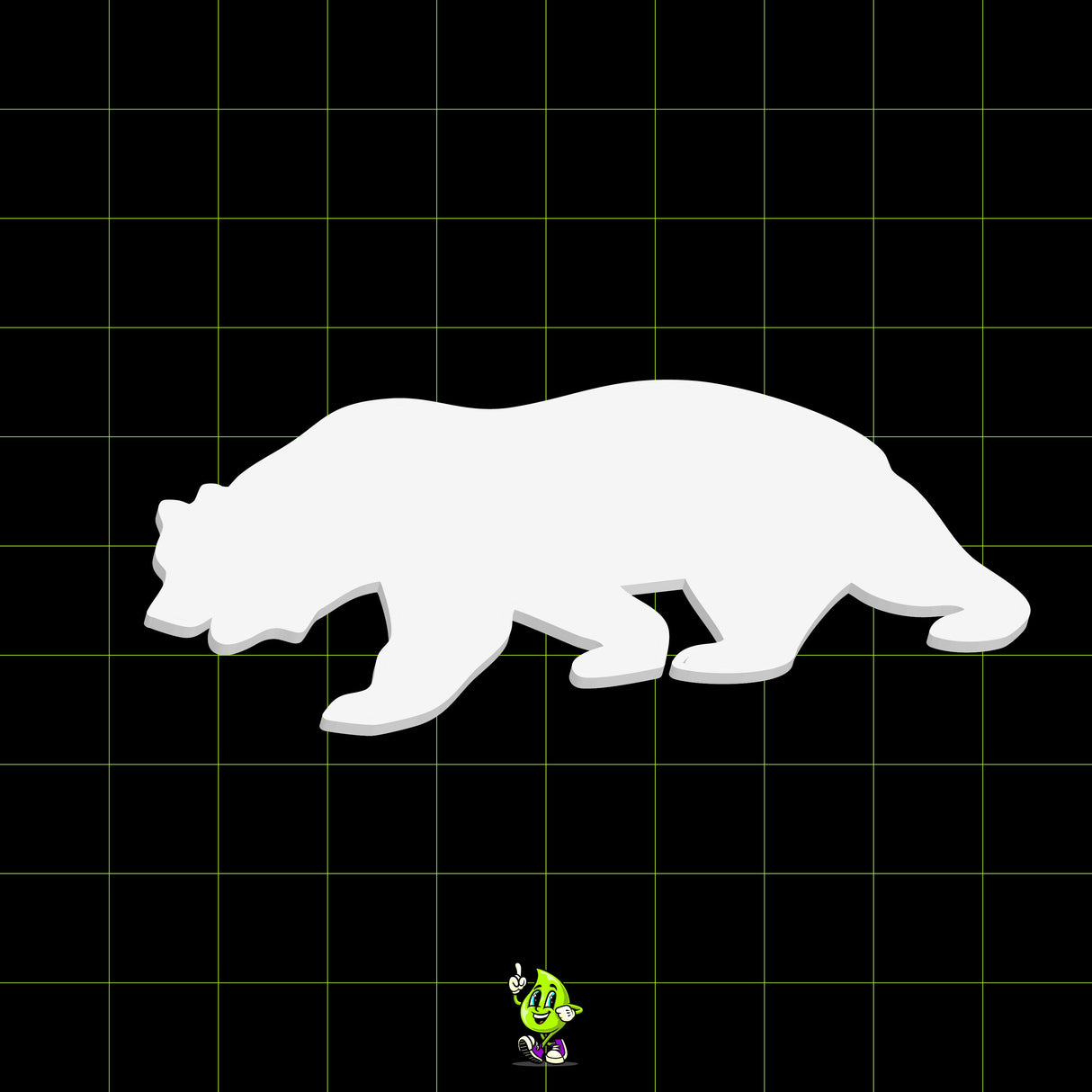 Blank California Grizzly Bear