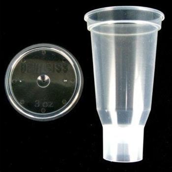 DeKups 3 Oz. Disposable Cup and Lid - Tropical Glitz