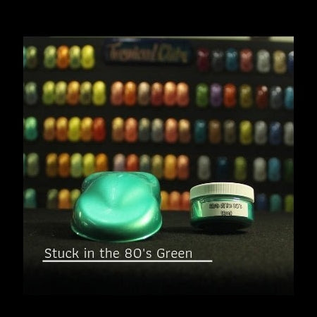 Stuck in the 80's - Green Pearl - Tropical Glitz