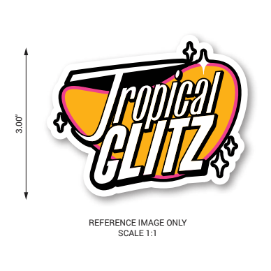 TG Logo Sticker - The Colors of Space Edition - Tropical Glitz