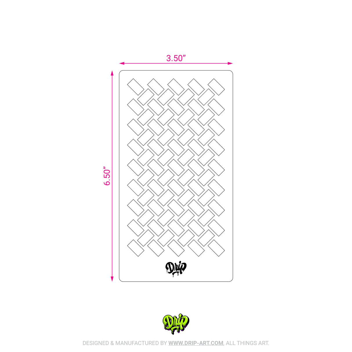 Mylar Stencil Basketweave II