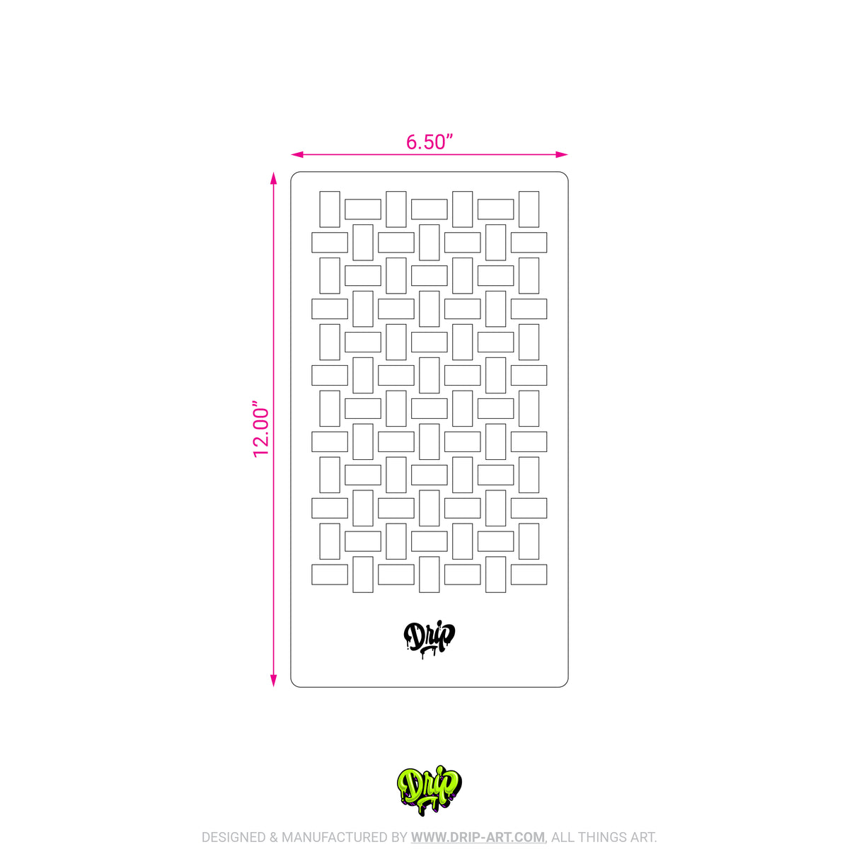 Mylar Stencil Basketweave I