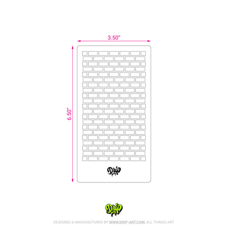 Mylar Stencil Bricks