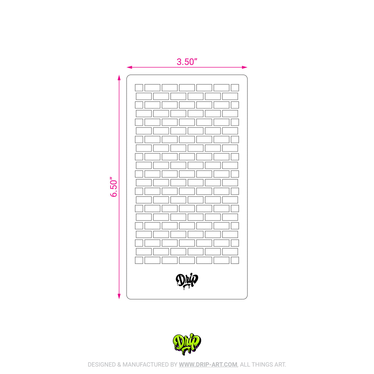 Mylar Stencil Bricks