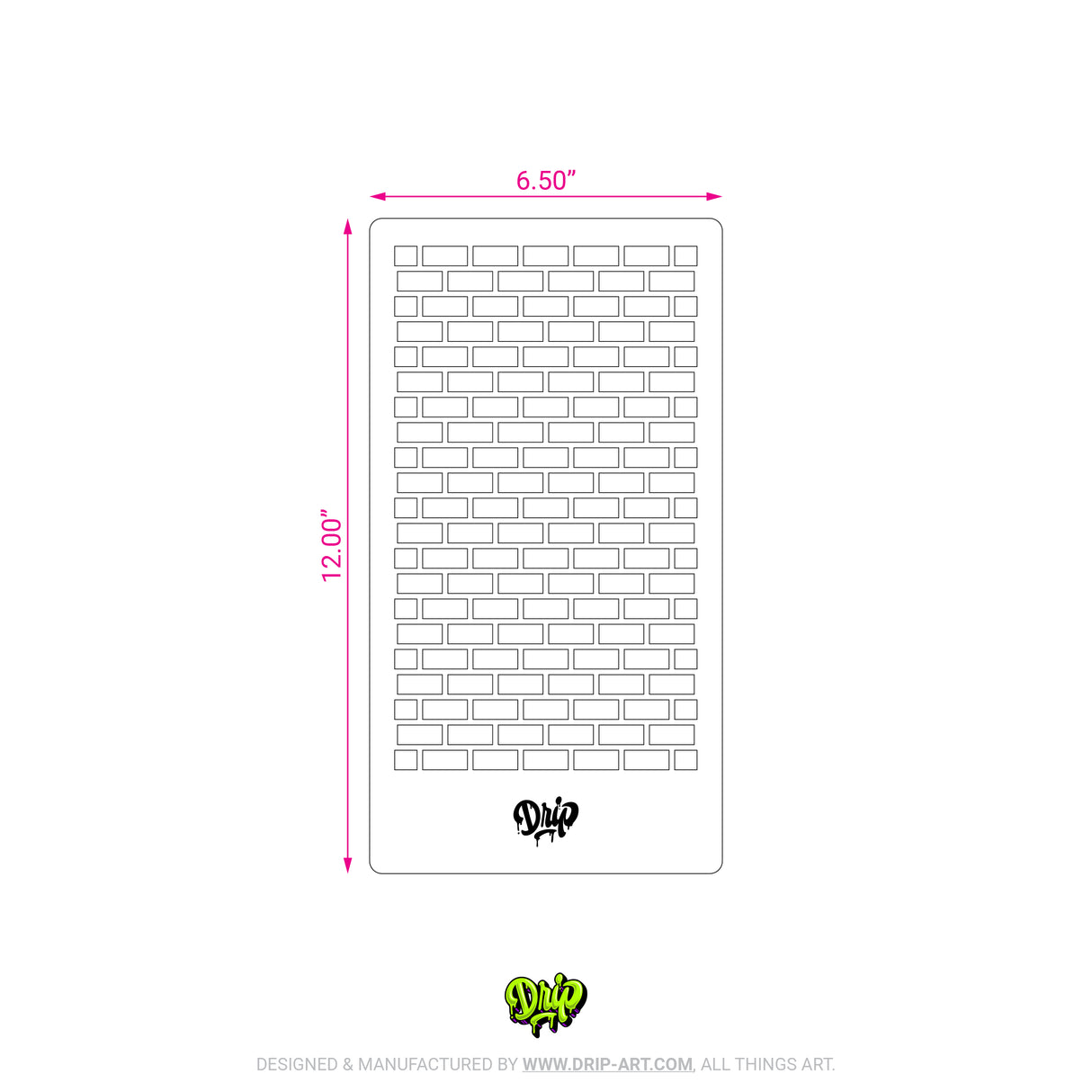 Mylar Stencil Bricks