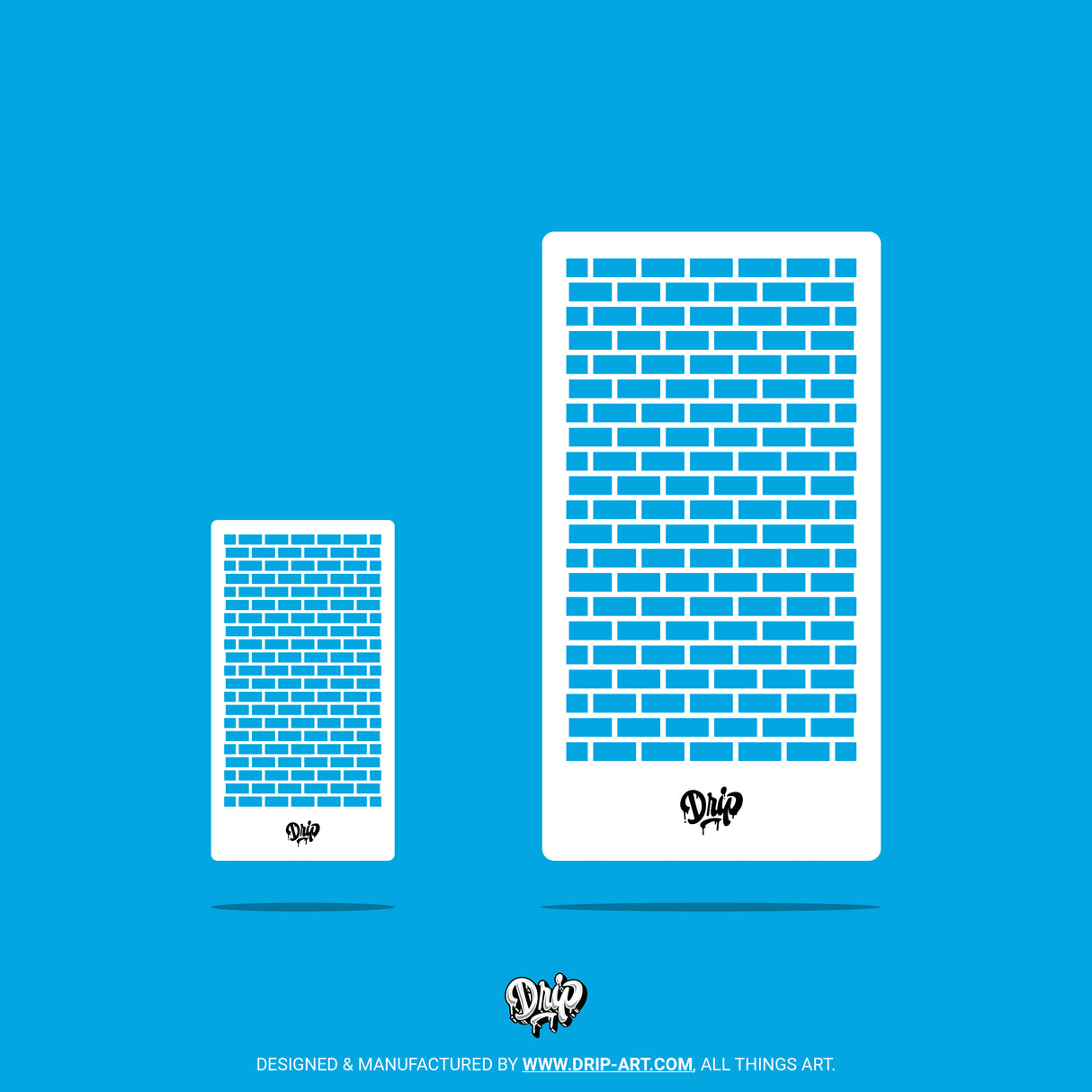 Mylar Stencil Bricks