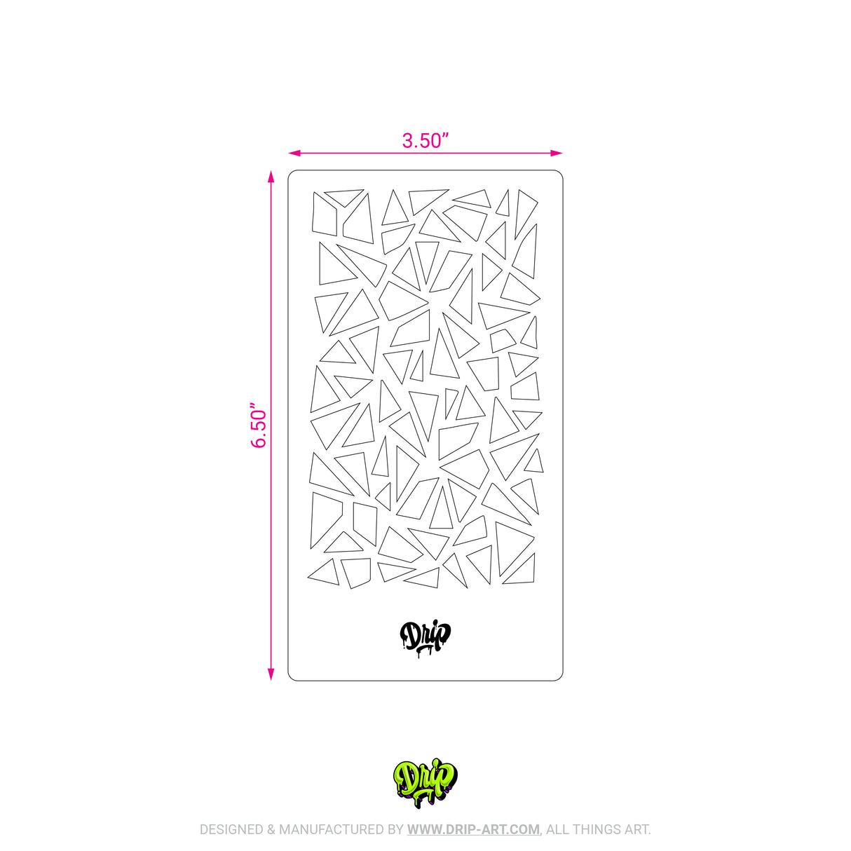 Mylar Stencil Broken Glass