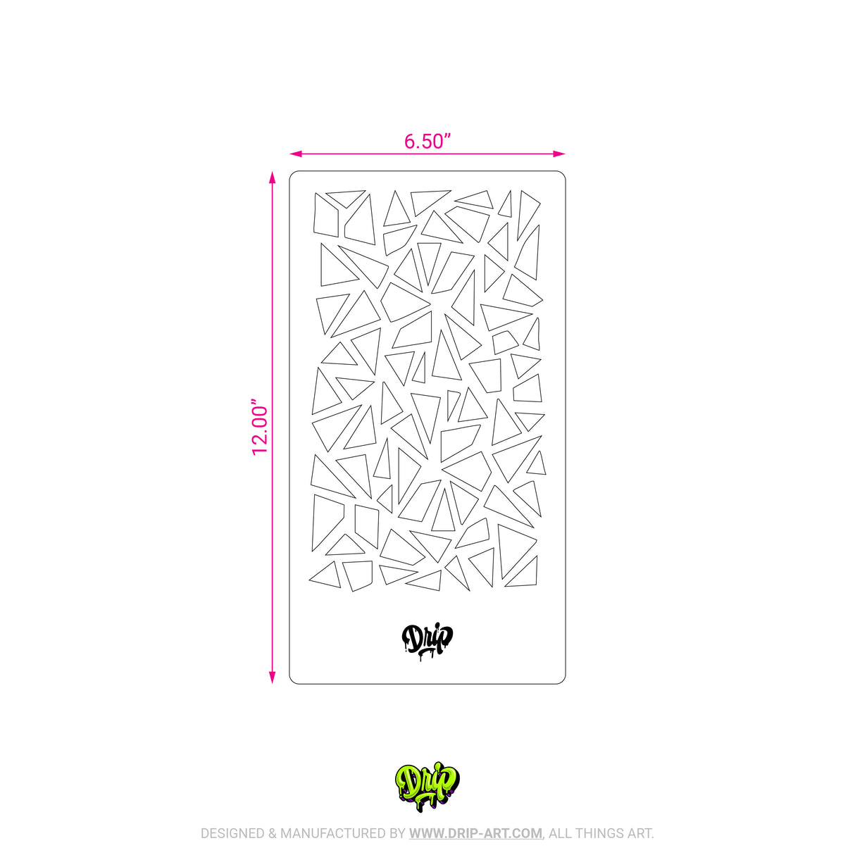 Mylar Stencil Broken Glass