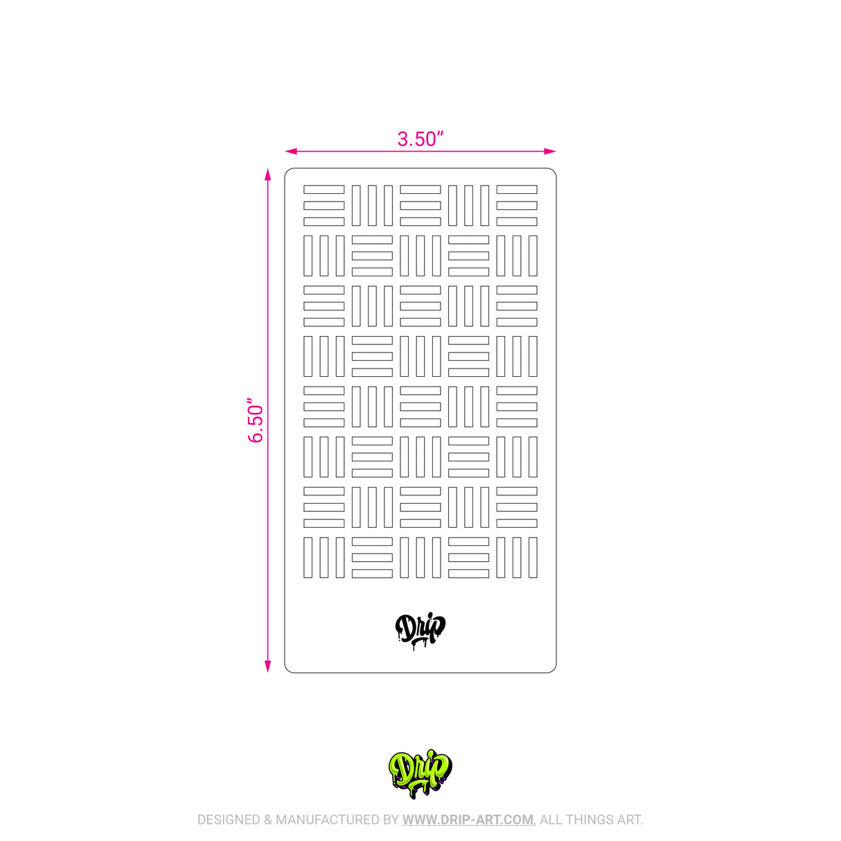 Mylar Stencil Cross Hatching