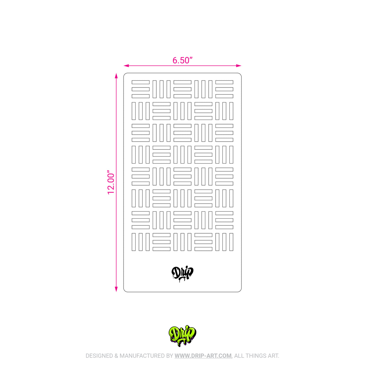 Mylar Stencil Cross Hatching