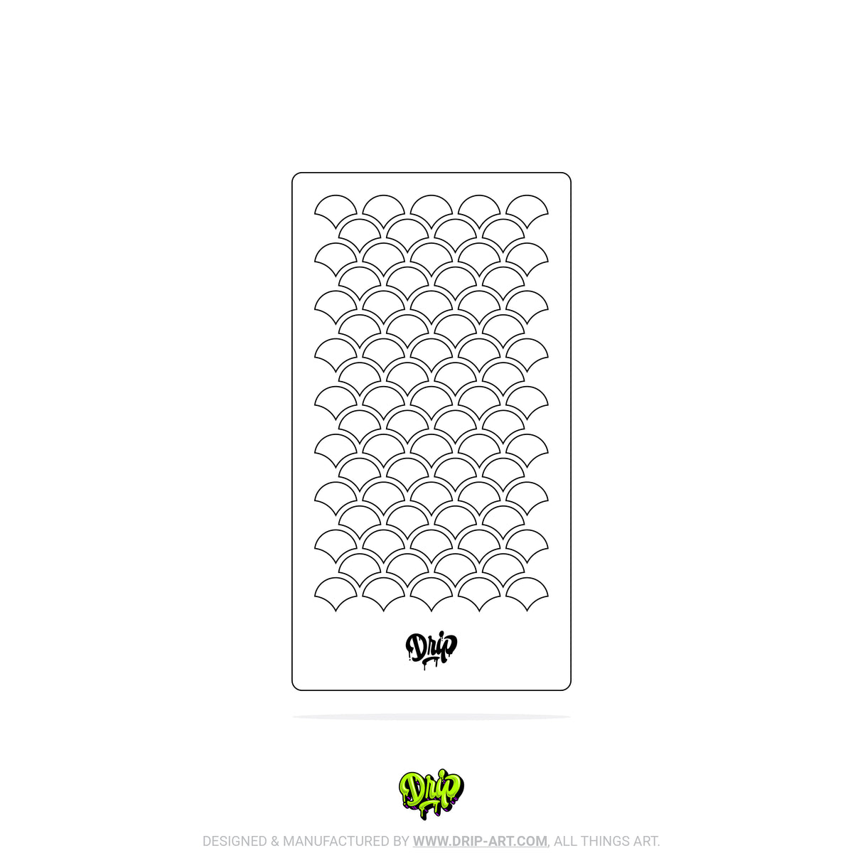 Mylar Stencil Fish Scale