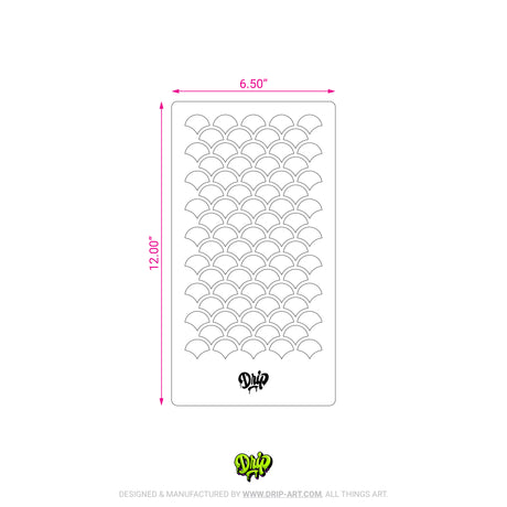 Mylar Stencil Fish Scale