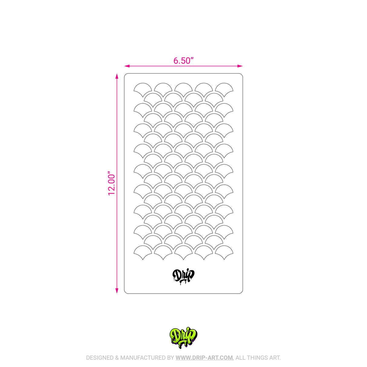 Mylar Stencil Fish Scale