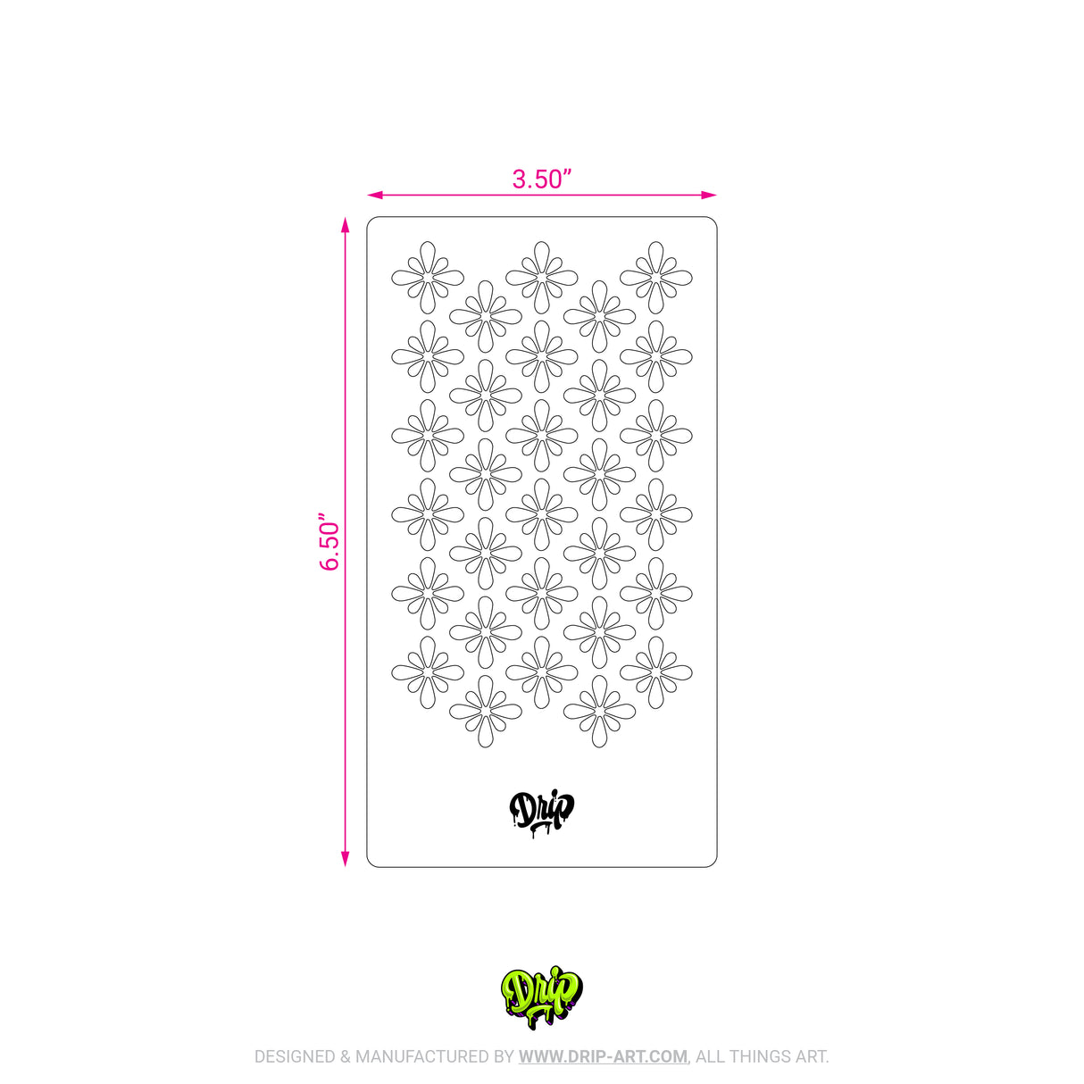 Mylar Stencil Floral