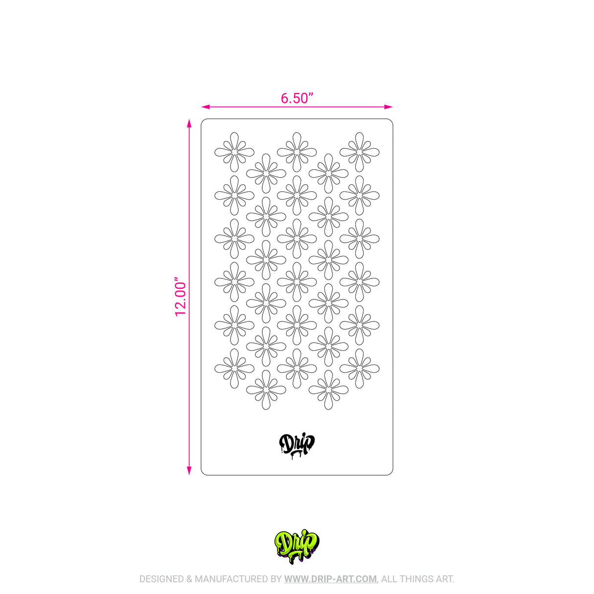 Mylar Stencil Floral