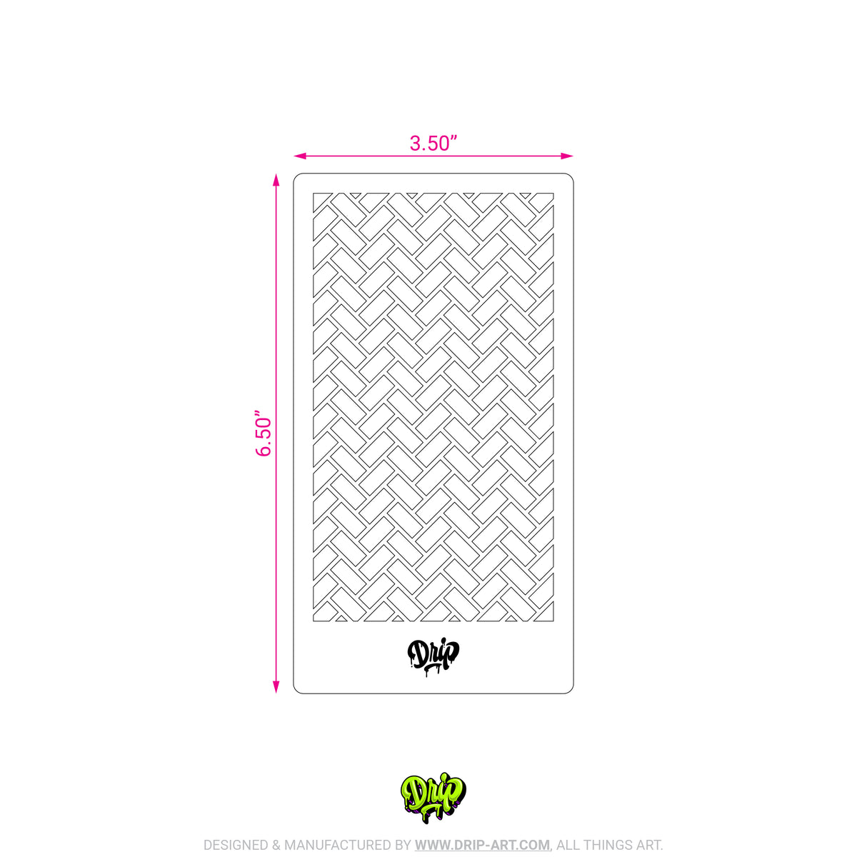 Mylar Stencil Herringbone