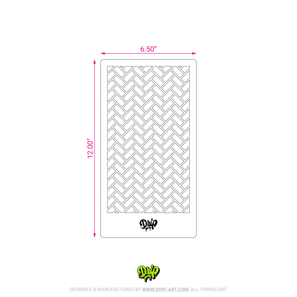 Mylar Stencil Herringbone