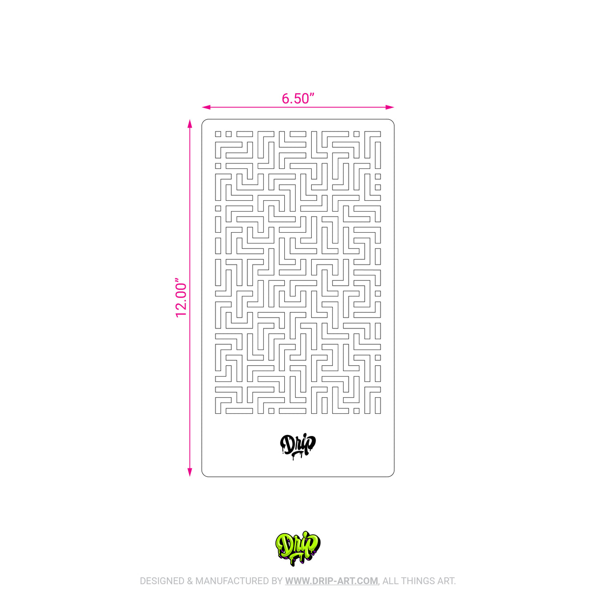 Mylar Stencil Labyrinth