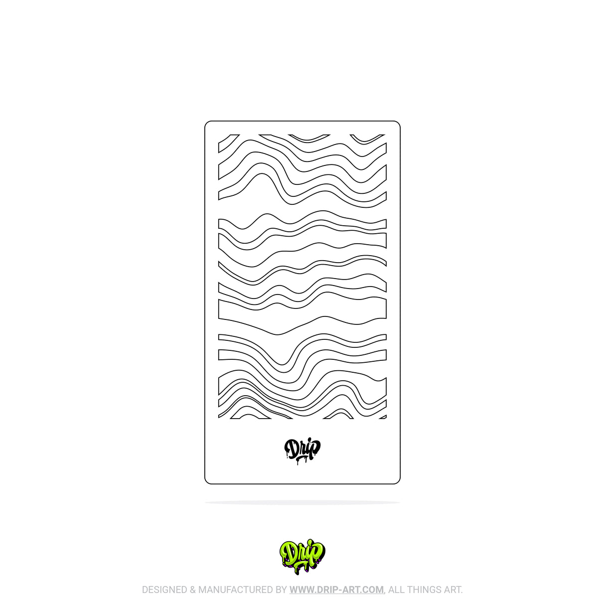 Mylar Stencil Wavy