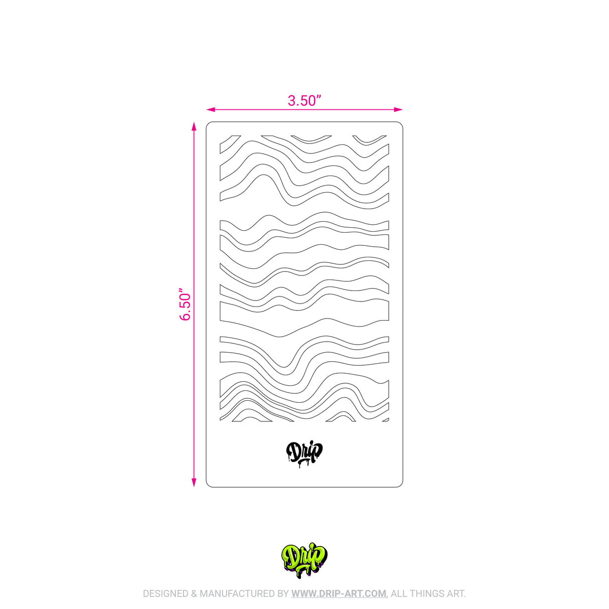 Mylar Stencil Wavy