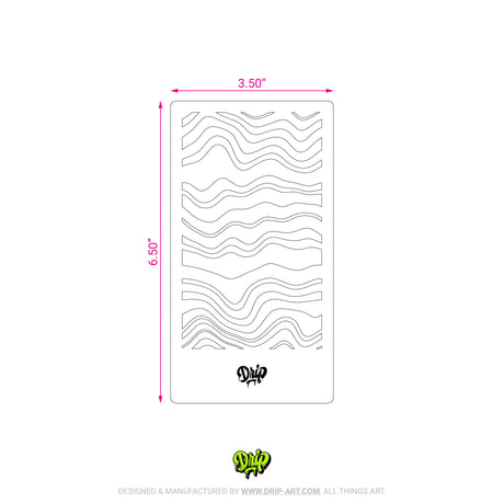 Mylar Stencil Wavy