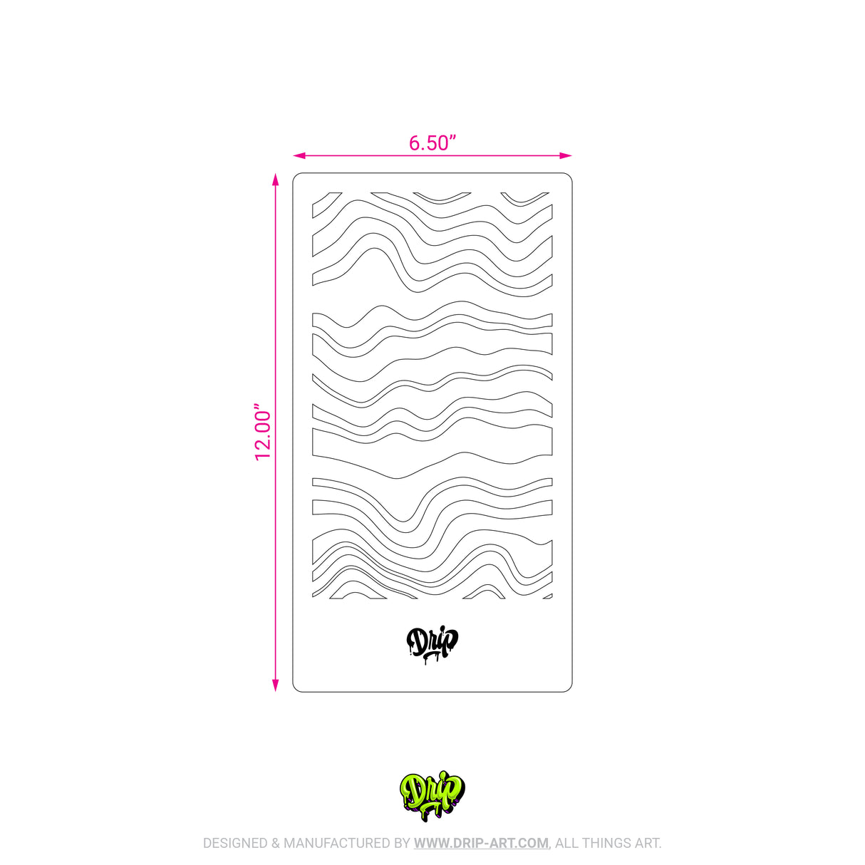 Mylar Stencil Wavy