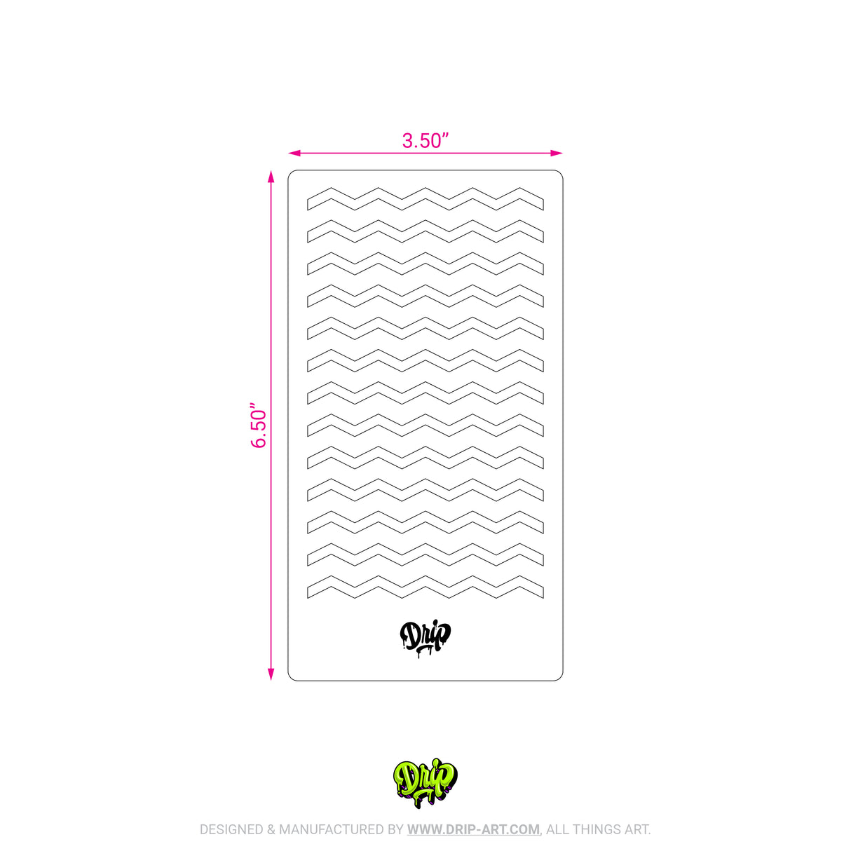 Mylar Stencil Zig Zag