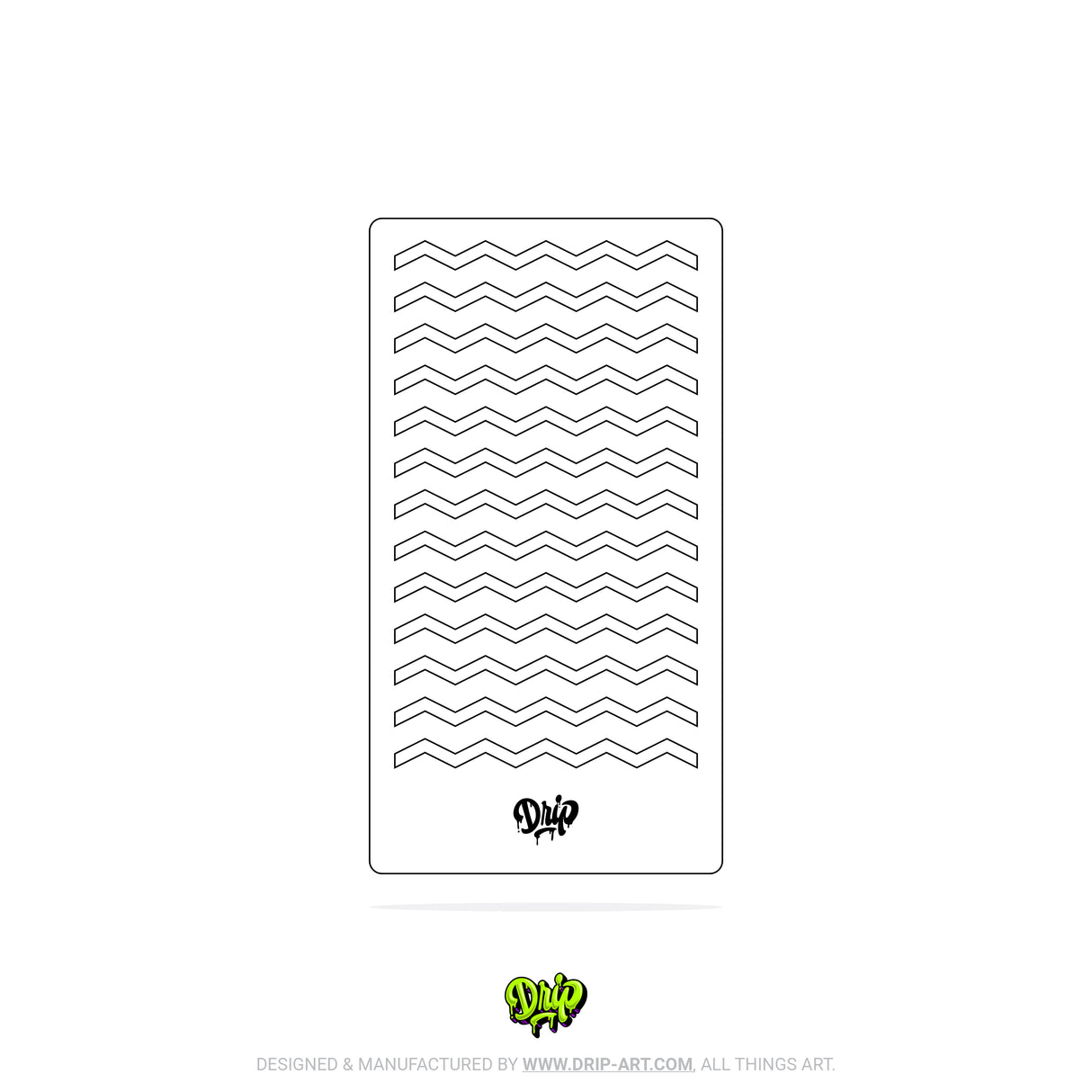 Mylar Stencil Zig Zag