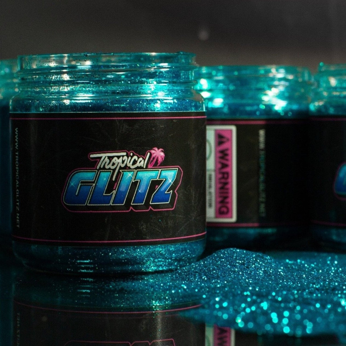 Peacock Blue Metal Flake - Tropical Glitz