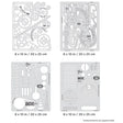 Artool Steampunk FX2 Set Freehand Airbrush Template by Craig Fraser FHSPFX25 - Tropical Glitz