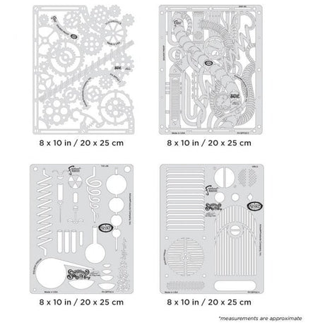 Artool Steampunk FX2 Set Freehand Airbrush Template by Craig Fraser FHSPFX25 - Tropical Glitz