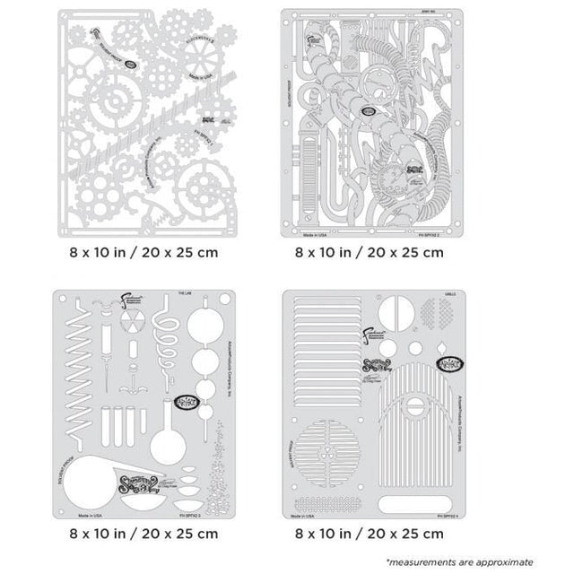 Artool Steampunk FX2 Set Freehand Airbrush Template by Craig Fraser FHSPFX25 - Tropical Glitz