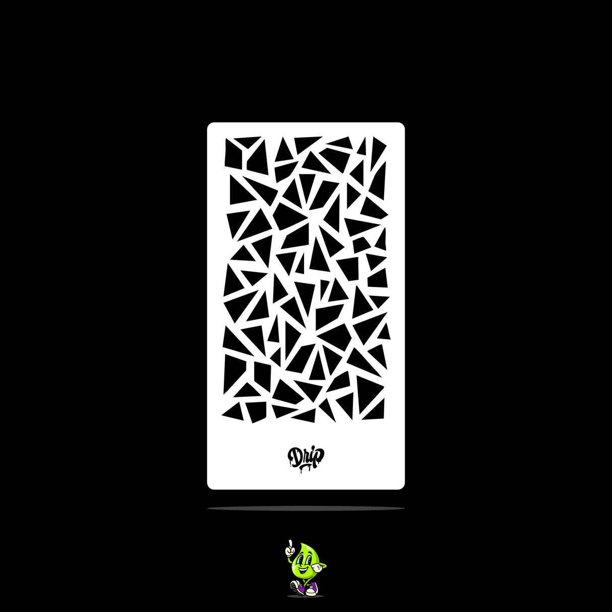 Mylar Stencil Broken Glass