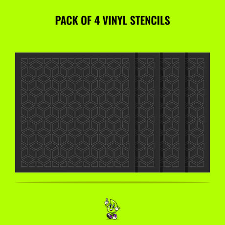 Cube Vinyl Stencil Pack – Set of 4