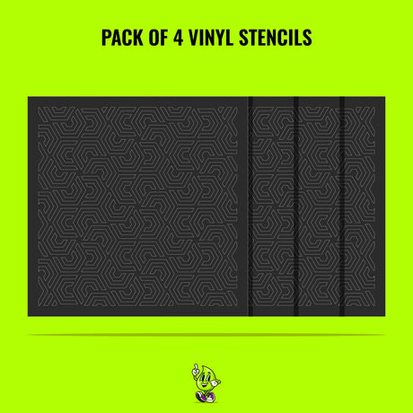 Hexagon Vinyl Stencil Pack – Set of 4