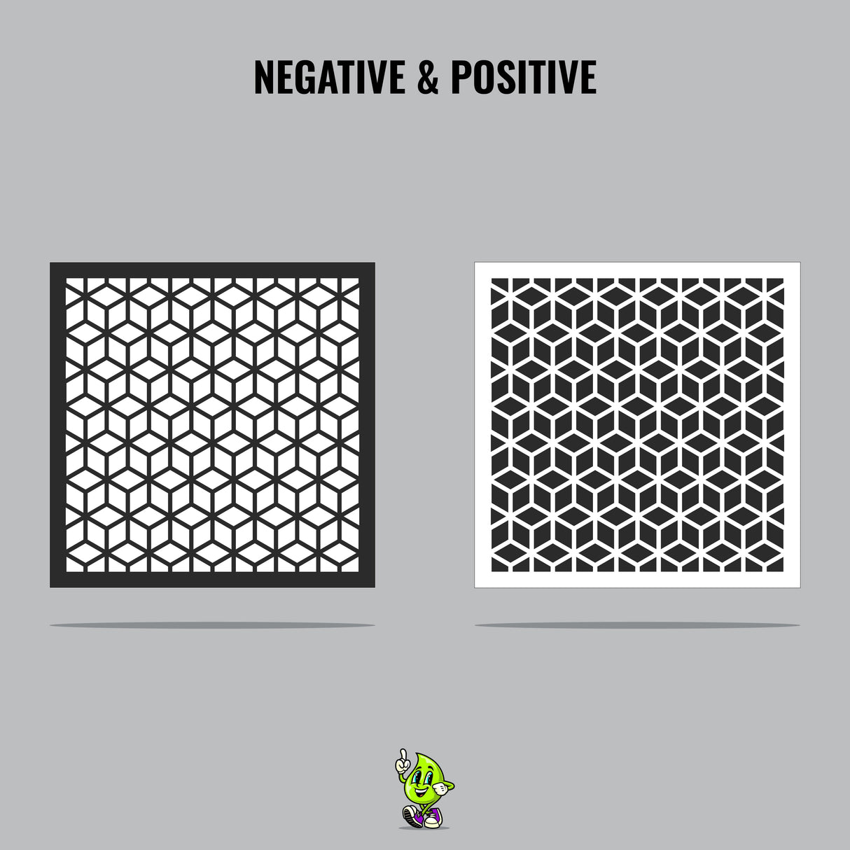 Cube Vinyl Stencil Pack – Set of 4