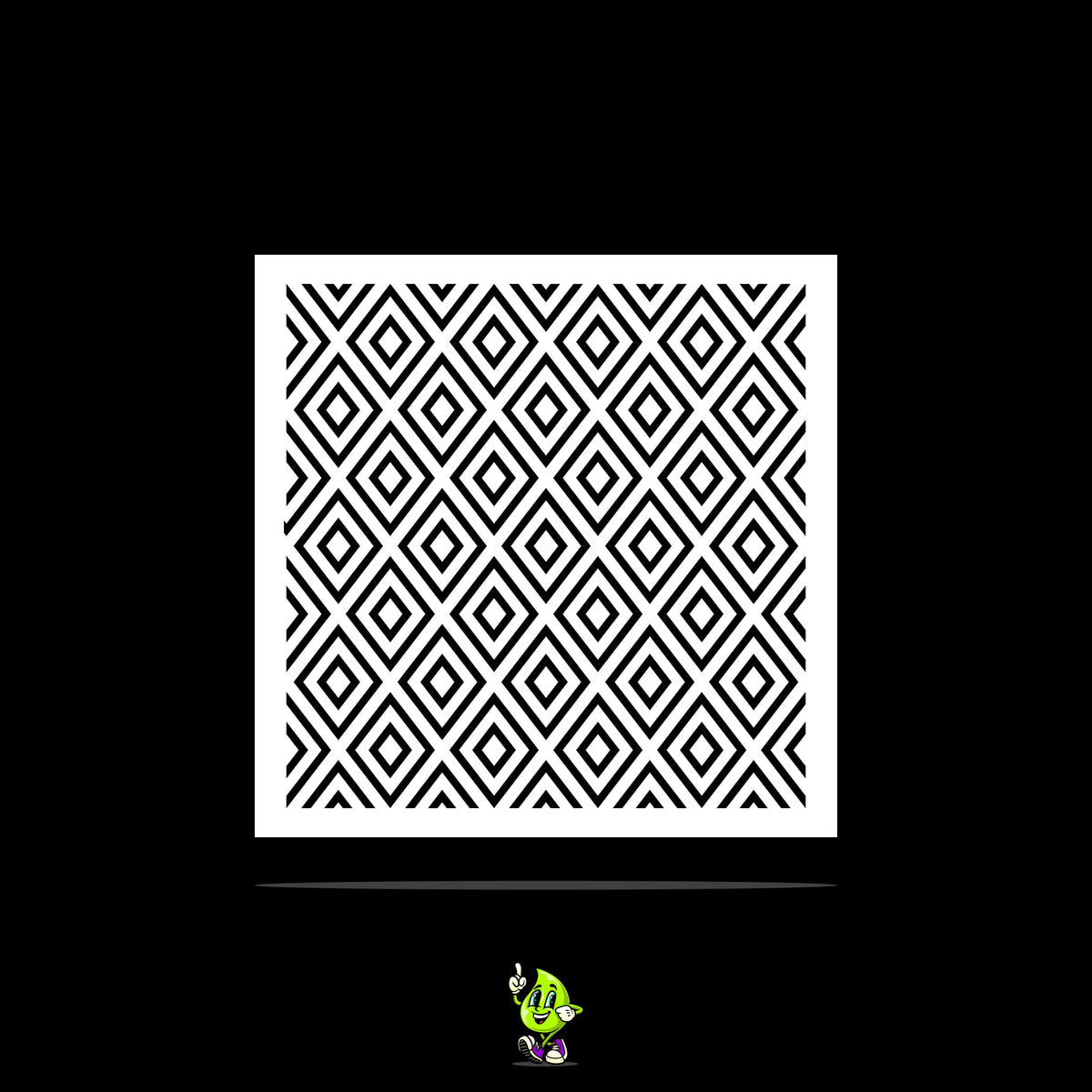 Diamonds Vinyl Stencil Pack – Set of 4