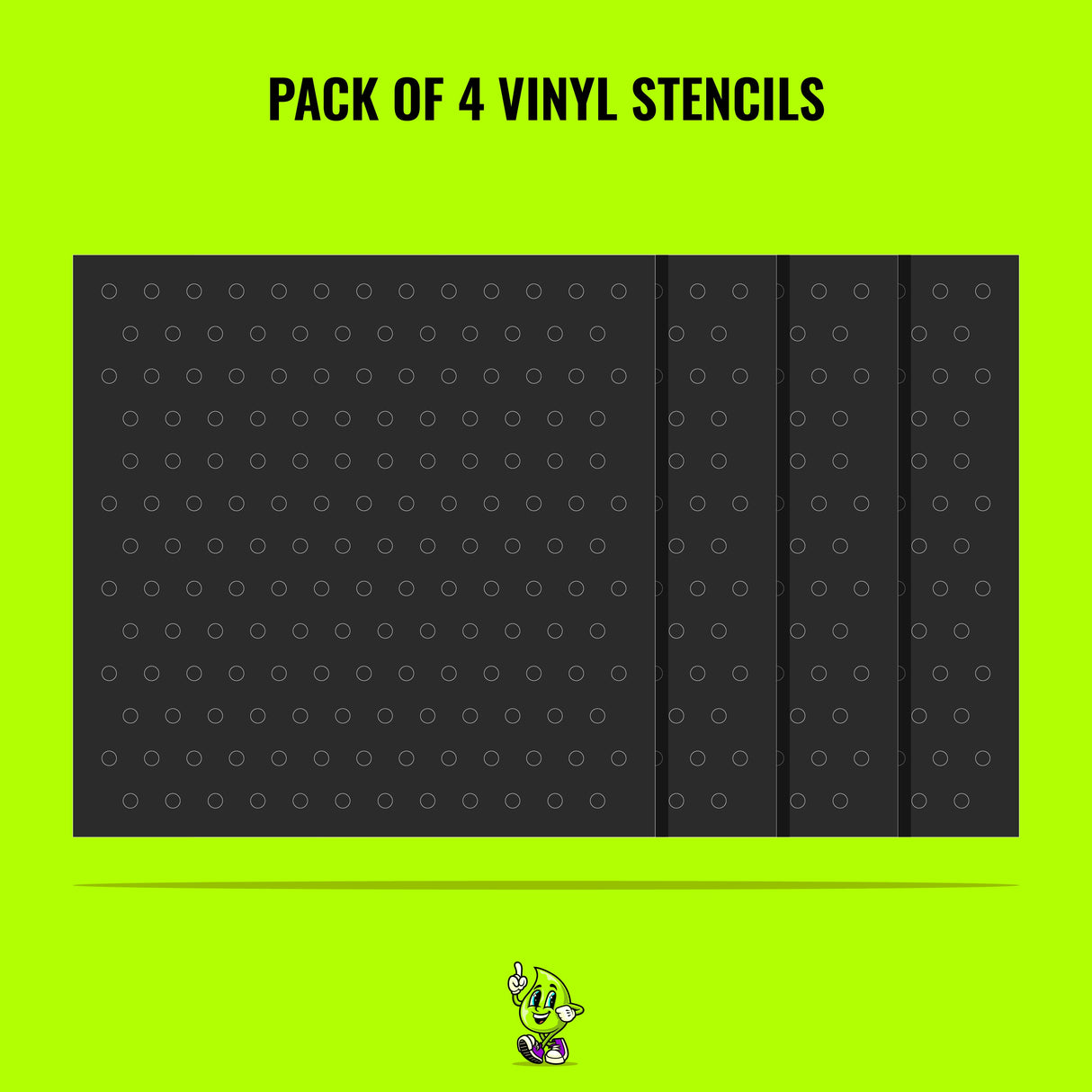 Holes II Vinyl Stencil Pack – Set of 4