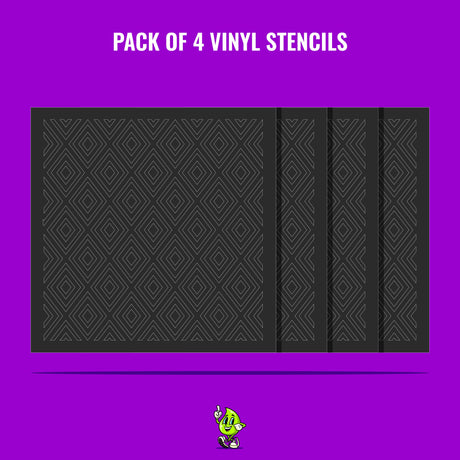 Diamonds Vinyl Stencil Pack – Set of 4