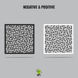 Labyrinth Vinyl Stencil Pack – Set of 4