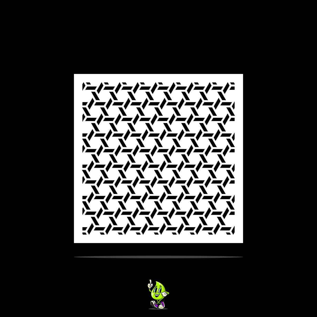 Hexahedron Vinyl Stencil Pack – Set of 4