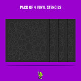 Bubbles Vinyl Stencil Pack – Set of 4