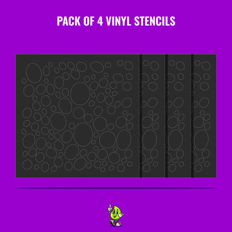 Bubbles Vinyl Stencil Pack – Set of 4