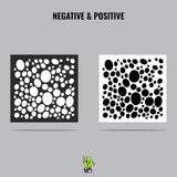 Bubbles Vinyl Stencil Pack – Set of 4