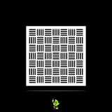 Cross Hatching Vinyl Stencil Pack – Set of 4